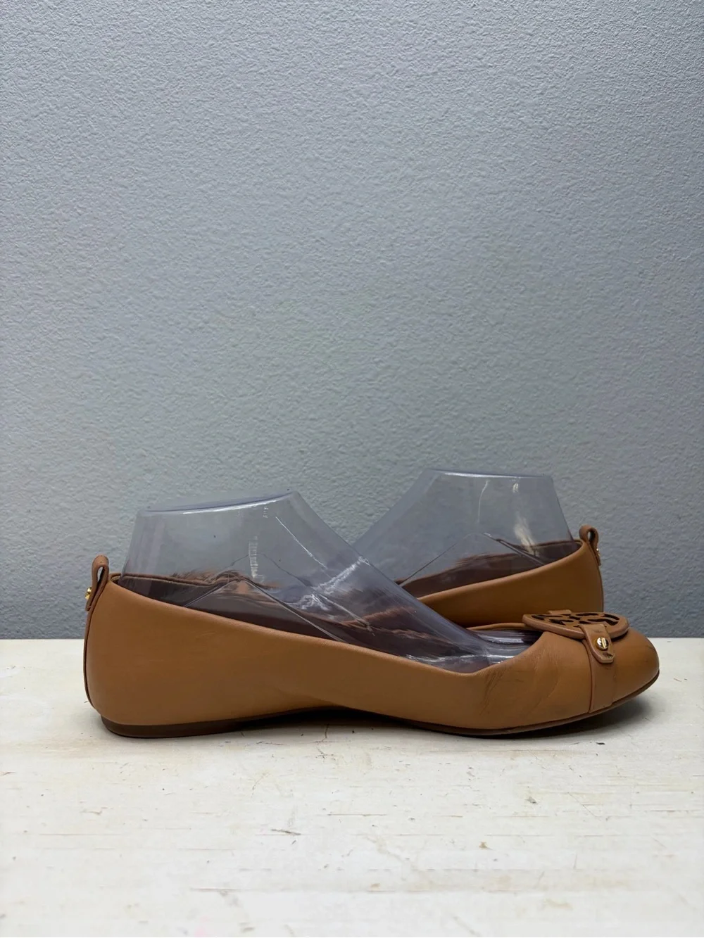 Tory Burch Brown Leather Reva Flats Size 9